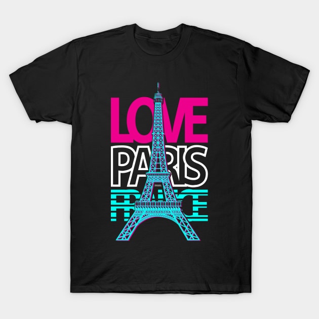 Love Paris T-Shirt by RCM Graphix